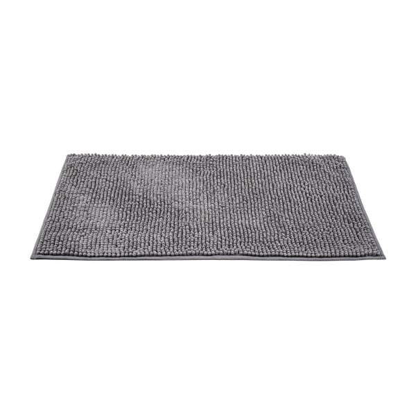 Temno siva tekstilna kopalniška preproga 50x80 cm Chenille – Allstar