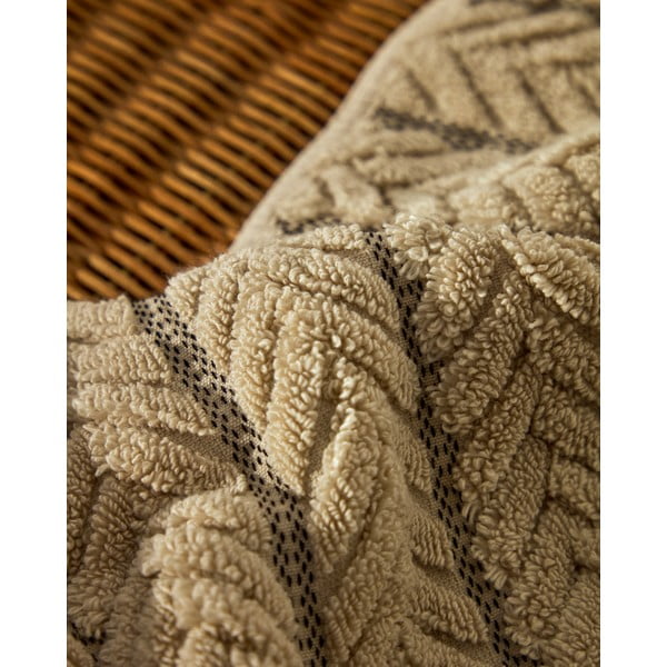 Bež frotirna bombažna brisača 90x150 cm Rune – Kave Home-image-3