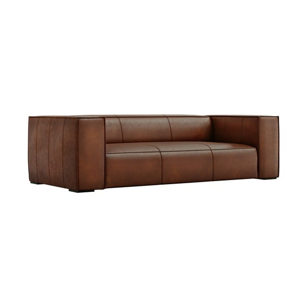 Rjava usnjena zofa v barvi konjaka 227 cm Madame - Windsor & Co Sofas-image-2