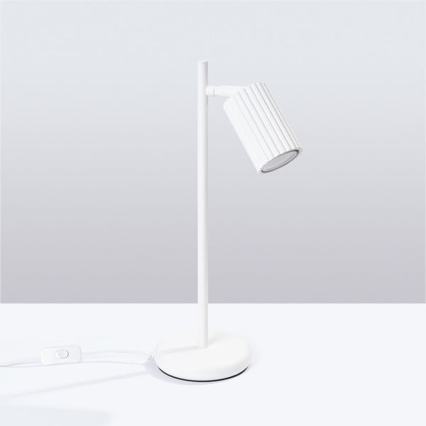 Bela namizna svetilka (višina 43 cm) Gleam – Sollux-image-3