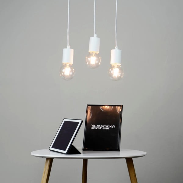 Bela trojna viseča svetilka Sotto Luce Cero Basic-image-1