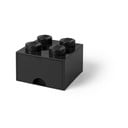 Črna kvadratna škatla za shranjevanje LEGO®
