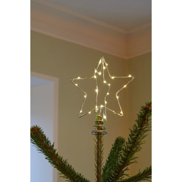 LED okrasek za drevo Sirius Christina Silver, višina 25 cm