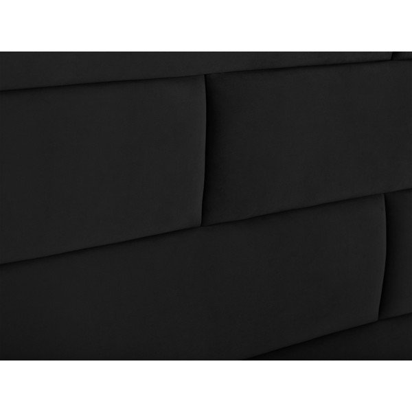 Črno vzglavje Cosmopolitan Design New York, širina 140 cm-image-3