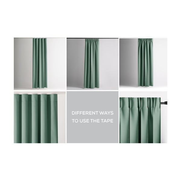 Svetlo zelena zavesa za delno zatemnitev 140x270 cm Kierra – Restilo-image-3