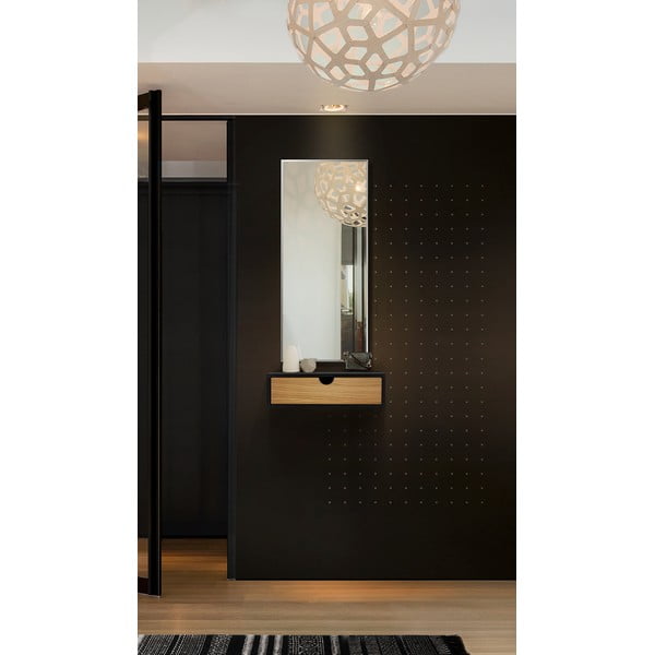 Črna stenska nočna omarica Woodman Farsta-image-1