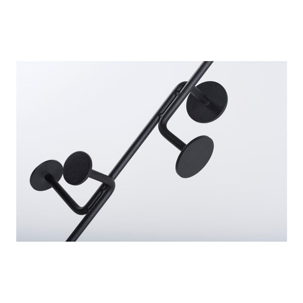 Stojalo iz masivnega hrastovega lesa s črnimi detajli Gazzda Hook-image-3