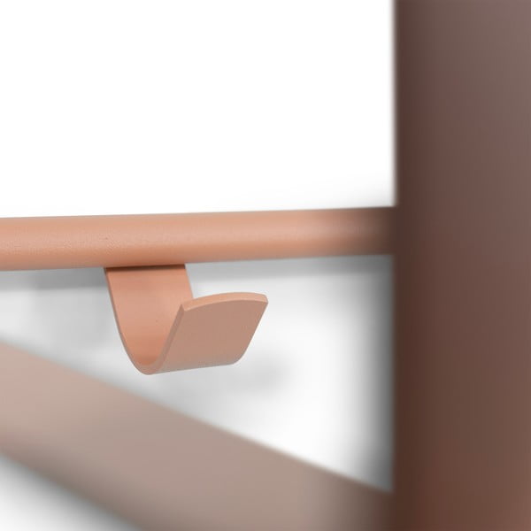 Rožnato-oranžen kovinski stenski obešalnik s polico 100 cm Rex – Spinder Design-image-1