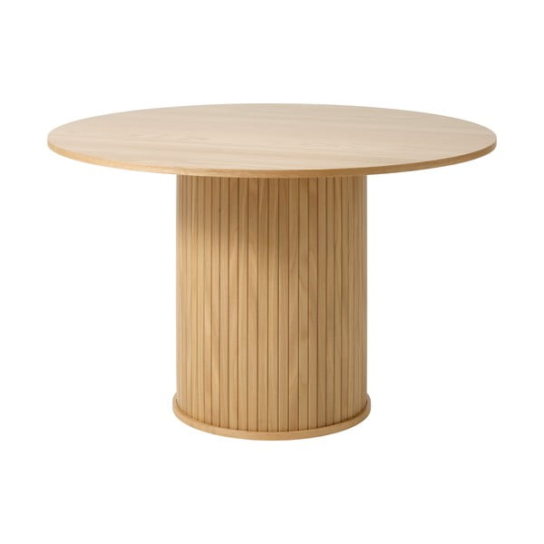 Okrogla jedilna miza v hrastovem dekorju ø 120 cm Nola – Unique Furniture