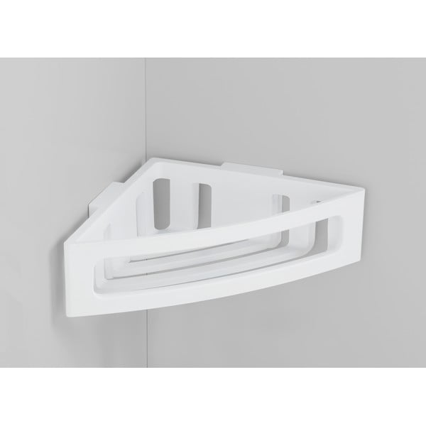 Bela kotna plastična kopalniška polica Bralia - Wenko-image-1