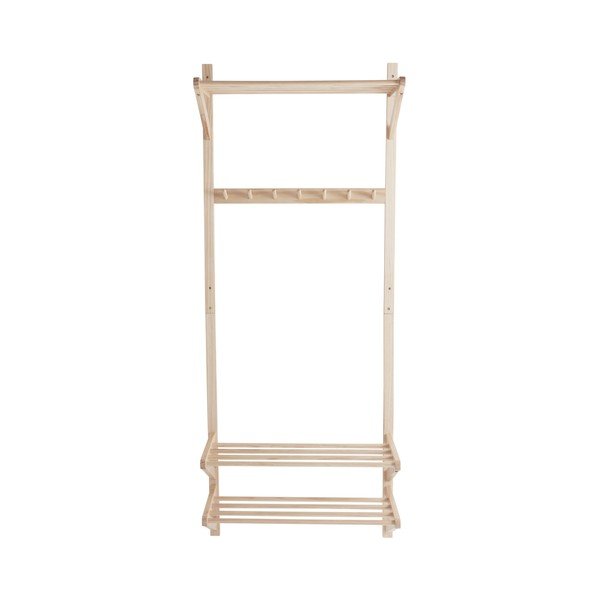 Set za hodnik iz masivnega bora v svetli naravni barvi 75x190x32 cm Cole – Jotex-image-2