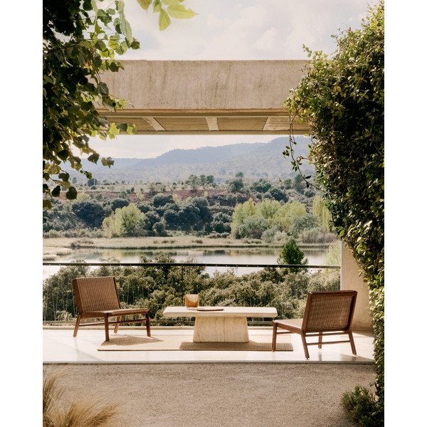 Vrtni fotelj iz masivnega lesa v naravni barvi Itani – Kave Home-image-2