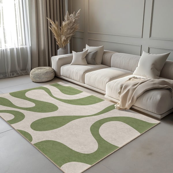 Zelena pralna preproga 80x150 cm Matcha Latte – Mila Home-image-1