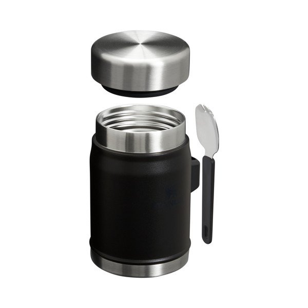 Mat črna termovka za hrano iz nerjavečega jekla 400 ml Legendary Food Jar + Spork Black 2.0 – Stanley-image-1