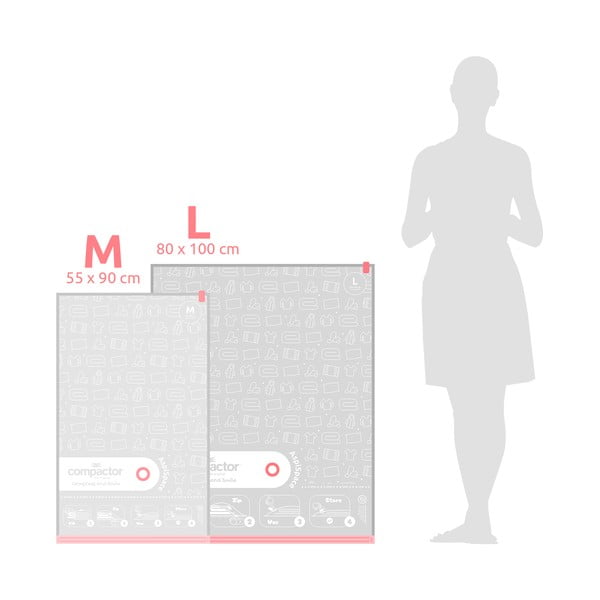 Vakuumske vreče za oblačila v kompletu 5 ks Aspispace M/L – Compactor-image-4