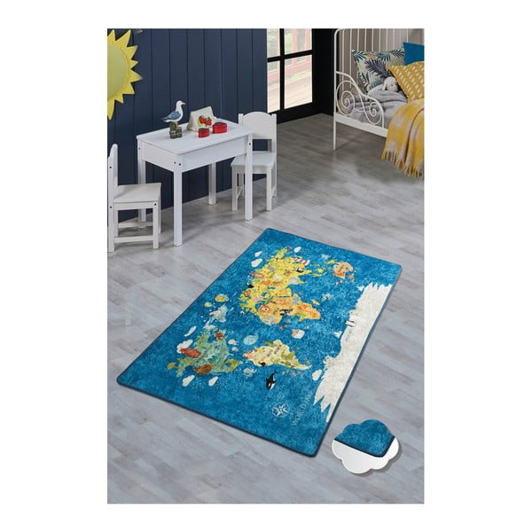 Otroška preproga world Map, 100 x 160 cm-image-1