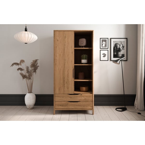 Garderobna omara iz masivnega hrasta 90x188 cm Twig – The Beds-image-3