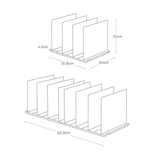 Plastični organizatorji za garderobo v kompletu 2 ks za torbice Smart – YAMAZAKI-image-3