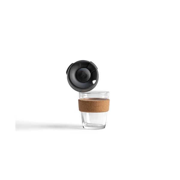 Črn/rjav potovalni lonček 340 ml Brew Cork Black M – KeepCup-image-1