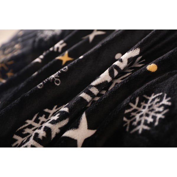 Črna enojna posteljnina iz mikropliša 140x200 cm – My House-image-4