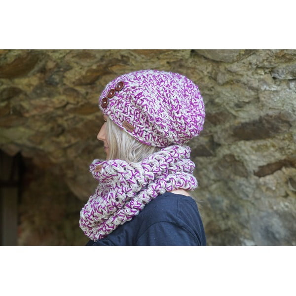 Ročno kvačkan okrogel šal DOKE Nature-image-3