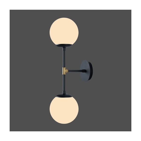 Črna stenska svetilka Squid Lighting Kruva, dolžina 58 cm-image-1