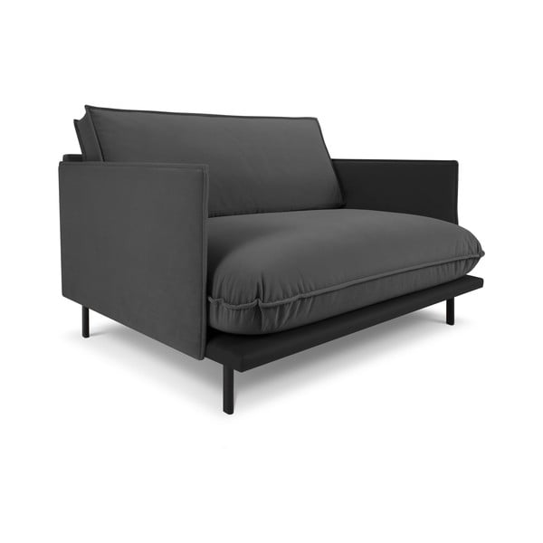 Temno siv žameten fotelj Auguste – Interieurs 86-image-2