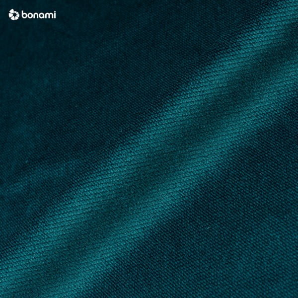 Petrolej modra žametna raztegljiva sedežna garnitura Bobochic Paris Hera Bis, desni kot-image-1