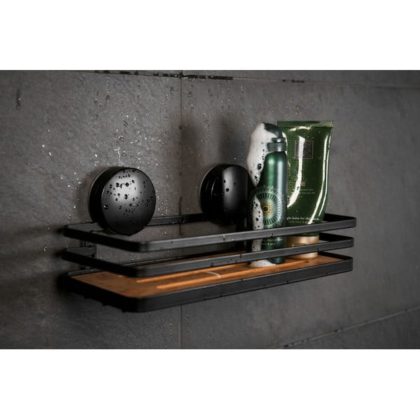 Črna kopalniška polica Wenko Alba-image-2