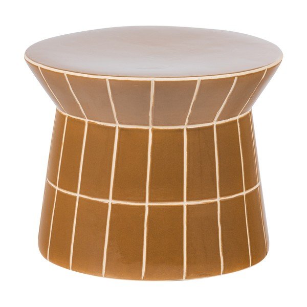 Keramična okrogla stranska mizica ø 38 cm Plu – WOOOD