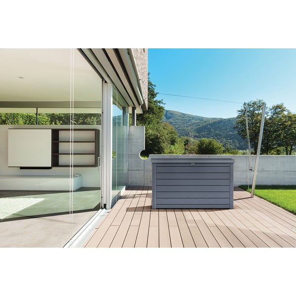 Antracitno siva plastična vrtna škatla za shranjevanje Ontario – Keter-image-2
