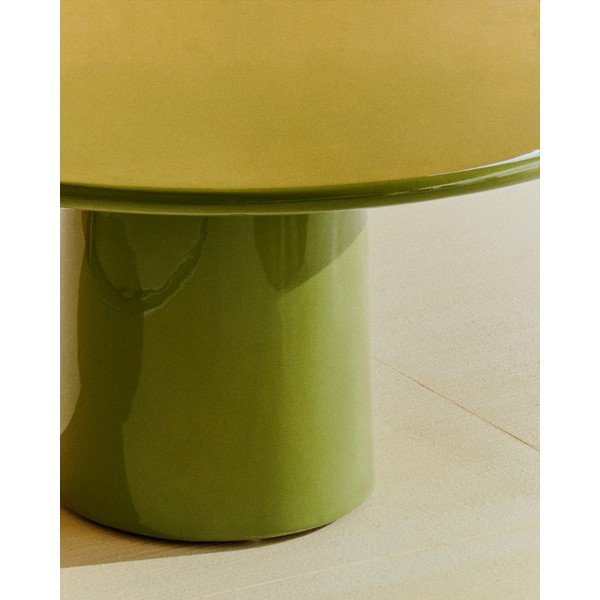 Betonska okrogla vrtna klubska mizica ø 85 cm Albanella – Kave Home-image-4