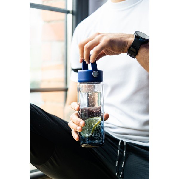 Modra steklena steklenica za vodo 350 ml Fuori – Vialli Design-image-2
