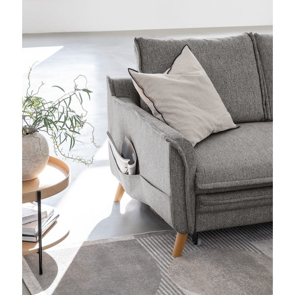 Siva raztegljiva kotna sedežna garnitura (desni kot) Charming Charlie – Miuform-image-4