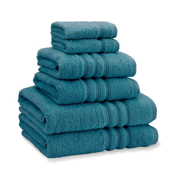 Zelenomodri frotirni bombažni komplet brisač 6 ks Zero Twist – Catherine Lansfield