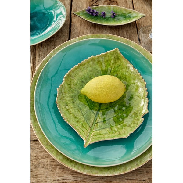 Zeleni lončeni krožnik Costa Nova Riviera, 15 x 17 cm-image-1