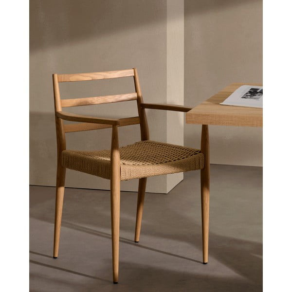 Jedilni stoli iz masivnega hrasta v naravni barvi v kompletu 2 ks Analy – Kave Home-image-1