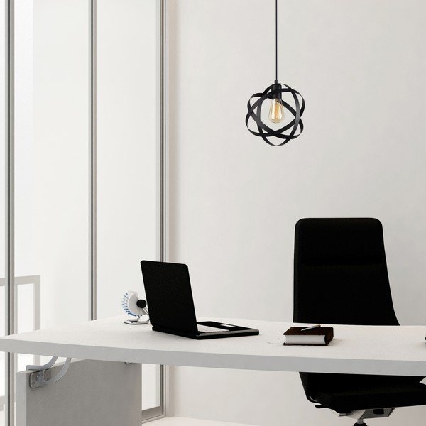 Črna kovinska viseča svetilka Lama - Squid Lighting-image-3