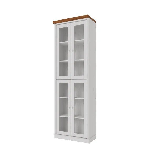 Bela/jantarna vitrina iz masivnega bora 74x223x37 cm Anita – Støraa-image-2