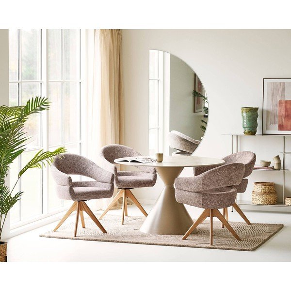 Okrogla jedilna miza s keramično ploščo ø 120 cm Annecy – House Nordic-image-1