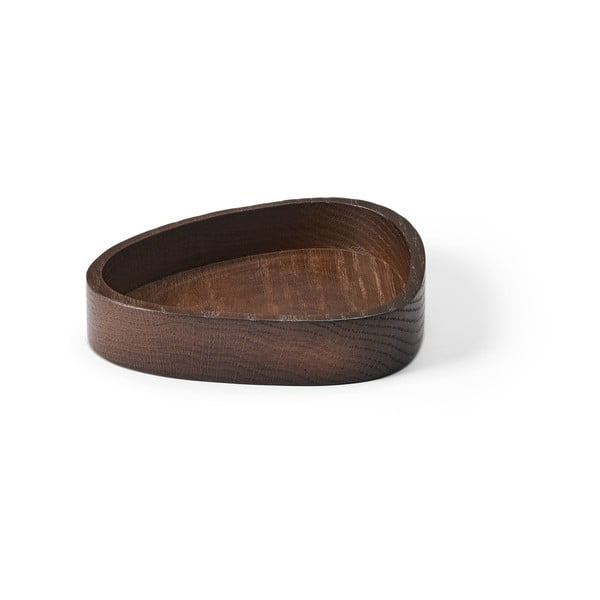 Rjava dekorativna lesena škatla za shranjevanje 14x12,5x3 cm Curve S – LIND DNA
