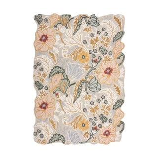 Svetlo rožnata ročno tkana volnena preproga 160x230 cm Daphne Shaped Floral – Flair Rugs