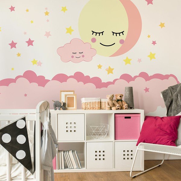 Stenska nalepka Ambiance Clouds And Scandinavian Stars-image-4