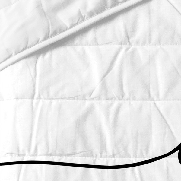 Belo bombažno prešito pregrinjalo 240x260 cm My love – Blanc-image-2