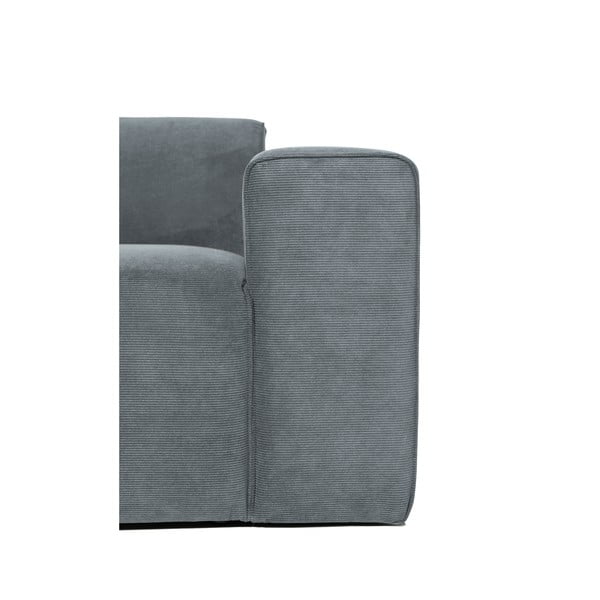Siv modul za sedežno garnituro iz rebrastega žameta (desni kot) Sting – Scandic-image-3