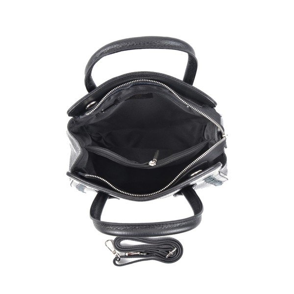 Črna usnjena torbica Roberta M Gata Nero-image-4