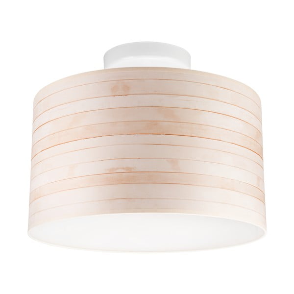 Svetlo rjava stropna svetilka s tekstilnim senčnikom ø 35 cm Print – LAMKUR