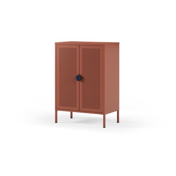 Kovinska omarica v barvi terakote 70x100x40 cm Sayla – Marckeric-image-2