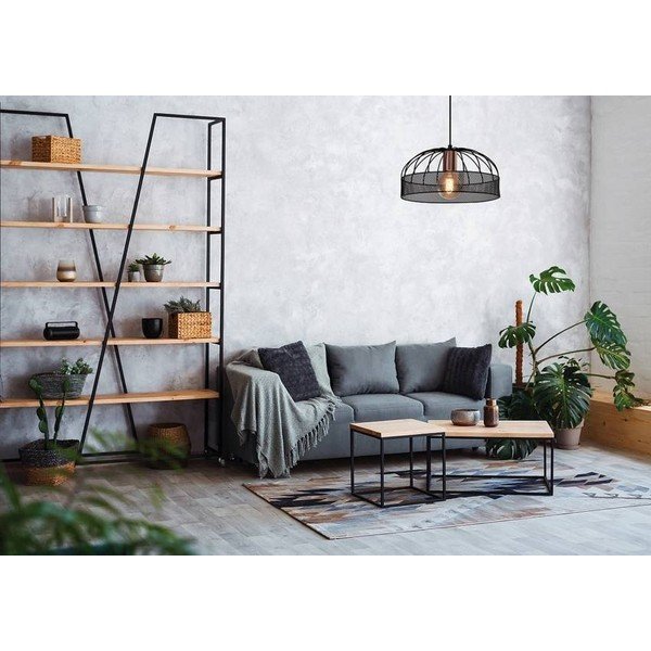 Črna kovinska viseča svetilka ø 30 cm Levi - Candellux Lighting-image-1