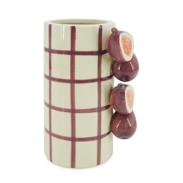 Vijolična/kremno bela keramična vaza (višina 21 cm) Havor – Yes Everyday